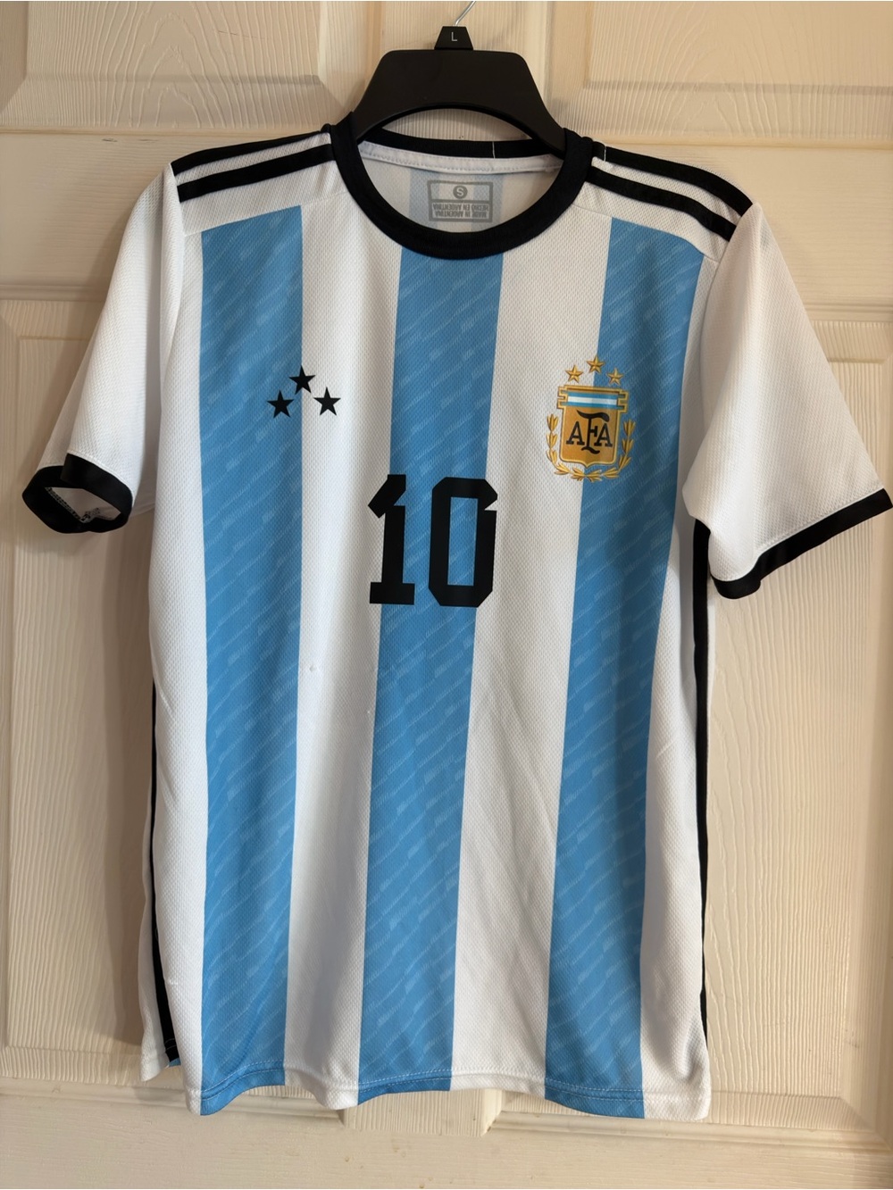 Argentina Lionel Messi #10 AFA Jersey Adidas Mens Small Slim Fit Blue White
